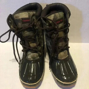 Timber Wolf Camo Kids Waterproof Steel Shank/thermolite Insulated Boots Size 5